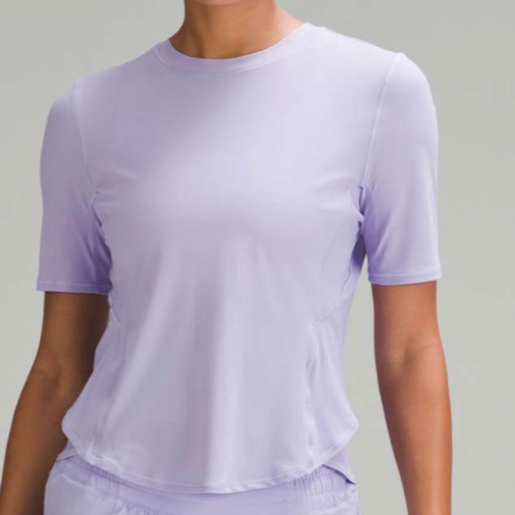 Lululemon UV Protection Fold-Over Running T-Shirt Liliac Smoke 8 - Picture 3 of 10